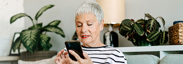 lady using a phone