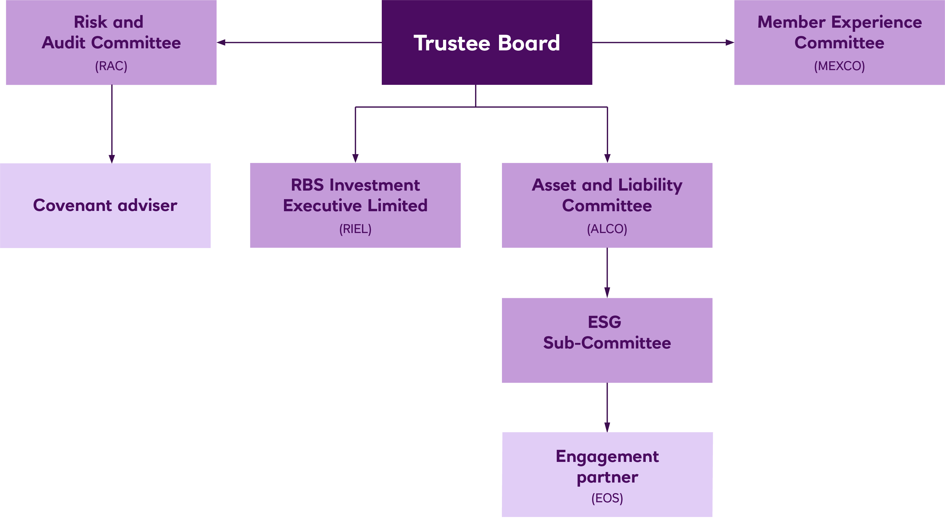 Chart showing Trustee climate governance framework